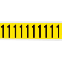 gws34401 3440-*, Цифра 1, черный на желтом, 22*57 мм, 10 цифр на карте, 25 карт, B-499 (нейлон) BRADY pe969220 фото