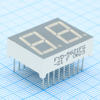 FYD-5621FG-21 2-х разрядный индикатор 14,2мм/зеленый/570нм/14-18мкд/ОА FORYARD pe382469 фото