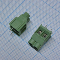 DG636-6.35-02P-14-00A(H) Винтовой клеммный блок c рельефной обоймой, 2 контакта. Серия DG636-6.35 Degson pe129541 фото