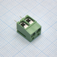 DG305-5.0-02P-14-00A(H) Винтовой клеммный блок с защитой провода, 2 контакта. Серия DG305-5.0 Degson pe83206 фото