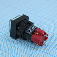 D16LMS1-1ABKW D16LMS1-1ABKW, Переключатель кнопочный без фиксации 250В/5А LED подсветка 24В DECA pe440582 фото