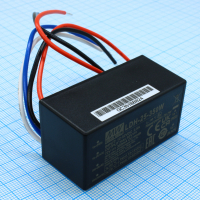 LDH-25-350W DC/DC LED понижающий, вход 9.5…32В, выход 12.5…72В/0.35А, КПД до 95%, вход DIMM 2 in 1, 52.4x27.2x24мм, проводные выводы, -40…70°C, пластик Mean Well pe428295 фото