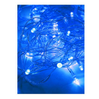 Гирлянда светодиодная 80LED син. прозр. провод 8.8м (7.3+1.5) 8 режимов мигания IP20 син. KOC_GIR80LED_B Космос pe655368 фото