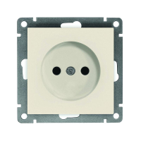 Розетка 1-м СП Афина 16А IP20 без заземл. механизм сл. кость (ivory) A0022-I UNIVersal pe657673 фото