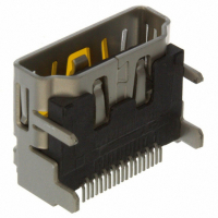 1747981-1 Разъем HDMI розетка угловая, 19 контактов,  0.5mm, SMD TE Connectivity pe332553 фото