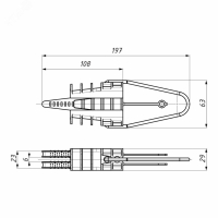 Зажим анкерный для проводов ввода PA 25S (2х16-4х25кв.мм) (SO 25; SO 243; PA 25х100; PC 63; F 27) 20601011 ВК pe577546 фото