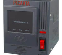 Стабилизатор напряжения АСН-1000/1-Ц 1ф 1кВт IP20 релейный 63/6/2 Ресанта pe582667 фото