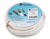 Провод ПВС 3х4 (2х4+1х4) 380В Б (бухта 5м) (шт) 13321680 ПромЭл pe660236 фото