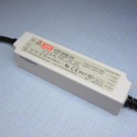 LPF-60D-24 AC/DC LED CC, 60Вт, вход 90…305В AC, 47…63Гц /127…431В DC, выход 14.4…24В/2.4A, ККМ, изоляция 3750В AC, в кожухе 162.5х43х32мм, -40…+80°С, IP67, димминг Mean Well pe302862 фото