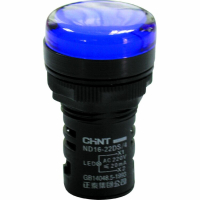 Индикатор ND16-22DS/2C компактный встроен. резистор IP65 AC/DC 24В син. 828113 CHINT pe706574 фото