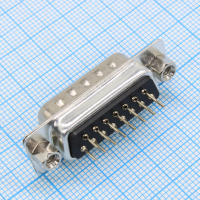 DS1034-15MBNSI26 Разъем D-Sub, вилка 15 контактов прямая на плату, черный изолятор, CS Type 4.0мм CONNFLY pe391182 фото