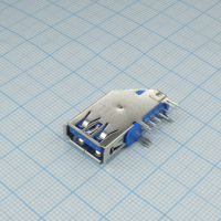 484040003 Разъем USB, тип A, USB 3.0, розетка, 9 выводов, угловая, DIP монтаж Molex pe407311 фото