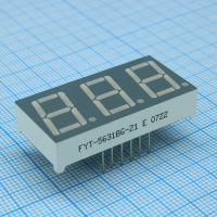 FYT-5631BG-21 3-х разрядный индикатор 14,2мм/зеленый/570нм/18-18мКд/ОА FORYARD pe528912 фото