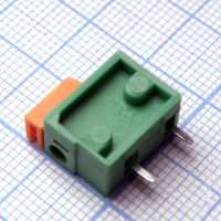 DG142R-5.08-01P-14-00A(H) Нажимной безвинтовой клеммный блок 1 контакт. Зажим типа торцевой контакт. Серия DG142R-5.08 Degson pe71441 фото