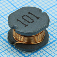 SDR1006-101K-0.97A Катушка индуктивности SMD проволочная, на ферритовом сердечнике 1кГц 100мкГн ±10% 0.97А DCR 0.35Ом 15Q Shinhom pe534034 фото