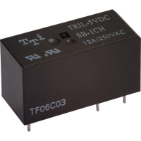TRIL-5VDC-SD-1CH-R Реле силовое катушка 5В, 12А одна группа на переключение 1Form C Tai Shing pe301330 фото
