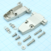 DS1047-09M2S-N Кожух для D-SUB разьема 9 контактов с короткими винтами, металлический CONNFLY pe317970 фото