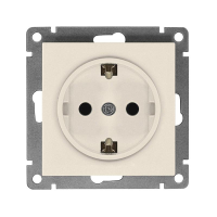 Розетка 1-м СП Афина 16А IP20 с заземл. механизм сл. кость (ivory) A0028-I UNIVersal pe657683 фото