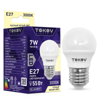 Лампа светодиодная 7Вт G45 3000К Е27 176-264В TKE-G45-E27-7-3K TOKOV ELECTRIC pe576019 фото