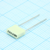 R82EC2220DQ50J Конденсатор плёночный полиэтилентерефталатный 0.022мкФ 100В ±5% (7.2х2.5х6.5мм) шаг выводов 5мм 105°С автомобильного применения KEMET pe329749 фото
