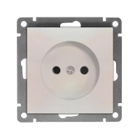 Розетка 1-м СП Афина 16А IP20 без заземл. механизм жемчуг A0022-OBr UNIVersal pe657685 фото