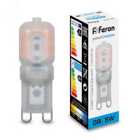 Лампа светодиодная LED 5вт 230в G9 дневной капсульная 25638 Feron pe802070 фото