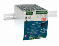 DRS-480-24 AC-DC с функцией UPS, 480Вт, выход 24В/20A, вход 90…305В АС/127…431В DC, максимальный зарядный ток 15.4А, MODBus, изоляция 3000В АС, в корпусе 110х125.2х150.7мм, -30...+70°С Mean Well pe550422 фото