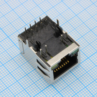 L-KLS12-TL058N-1X1-G/Y-03-S Розетка 8P8C (RJ45) со светодиодами и трансформатором KLS pe1067287 фото