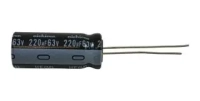 UHE1J221MPD1TD Конденсатор алюминиевый электролитический 220мкФ ±20% 63В (10х25мм) радиальный, шаг 5мм 595мА 7000час 105°C россыпь NICHICON pe567575 фото