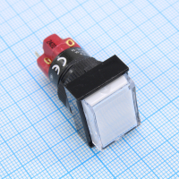 D16LMT1-1ABKW D16LMT1-1ABKW, Переключатель кнопочный без фиксации 250В/5А LED подсветка 24В DECA pe440599 фото