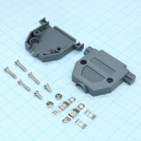 DS1045-25AP1S1-A Кожух для D-SUB разьема 25 контактов с короткими винтами, пластик, серый CONNFLY pe317975 фото