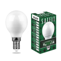 Лампа светодиодная LED 9вт Е14 теплый матовый шар 55080 Feron pe802072 фото