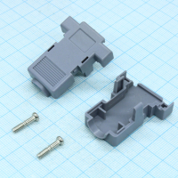 DS1048-09AP1S Кожух для D-SUB разьема 9 контактов на защелках с короткими винтами, пластик, серый CONNFLY pe317976 фото