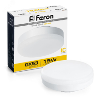 Лампа светодиодная LED 15вт GX53 теплый таблетка 25834 Feron pe801817 фото