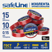Изолента ПВХ красная 15мм 10м 9357 Росэл pe829721 фото