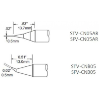 STV-CNB05 Наконечник для PS-900 конус изогнутый 0.5 х 13 мм OKI-METCAL pe314651 фото