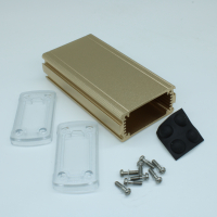 ALUG702GD120-C Алюминиевый золотой корпус с прозрачными пластиковыми торцевыми панелями GAINTA pe409628 фото