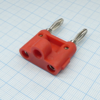 BP-217-R-EN-HT Штекер сдвоеннный / BANANA PLUG красный DRAGON CITY pe386590 фото