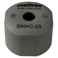 SMAC-25-P15 Пьезоизлучатель 5-16V, 3350Hz, 9.7mA, 93.5dB, -40+85C, 25mm, тон-непрерывный SoniTron pe324638 фото