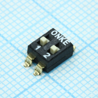 DMHA-02G-G DIP переключатель 2 группы SMD монтаж шаг 2.54мм 0.024А 24В (аналог SWD4-2) Switronic pe325662 фото