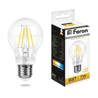 Лампа светодиодная LED 7вт Е27 теплый FILAMENT 25569 Feron pe802079 фото
