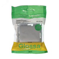 GLOSSA Переключатель одноклавишный с подсветкой схема 6а платина GSL001263 Systeme Electric pe802847 фото