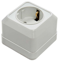Розетка 1-м BOLLETO защ. шторки с заземл. накл. 7028х бел. ASD / 4690612000954 IN HOME pe556578 фото