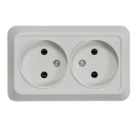 Розетка 2-м ОП Bolleto 7102 16А IP20 бел. ASD / 4680005959822 IN HOME pe556579 фото