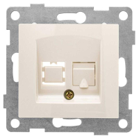 Розетка компьютерная 1-м СП Bravo RJ45 механизм беж. С10К1-003 GUSI pe764964 фото