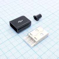 USB AM черный пластиковый кожух . pe534821 фото