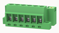 2EDG-DBM-5.08-06P-14-00A(H) Вилочный разъем, PCB, на кабель, угол 90 град., с монтажными фланцами,монтаж на поверхность,шаг 5,08 мм, 6 полюсов, сечение проводников: 0.2 - 2.5 мм кв., 320V, 12А, цвет:  pe603941 фото