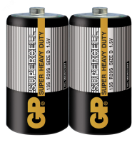 Батарейка солевая Super & Greencell & PowerPlus -2 шт. в пленке 2669 GP Batteries pe803109 фото