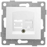 Розетка компьютерная 1-м СП Bravo RJ45 механизм бел. С10К1-001 GUSI pe764965 фото