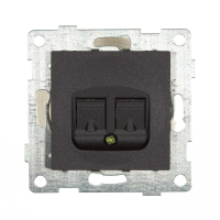 Розетка компьютерная 1-м СП Bravo RJ45 механизм графит С10К1-010 GUSI pe764966 фото